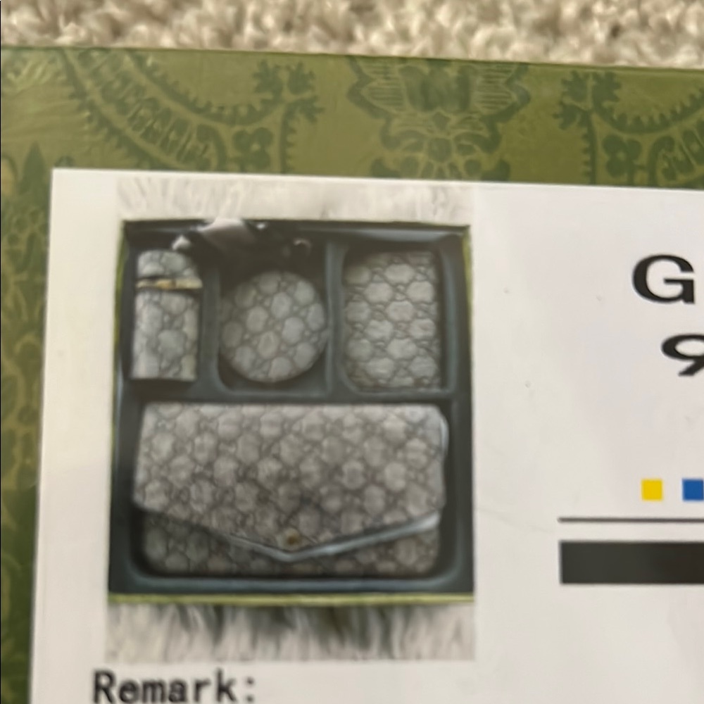 Stylish Green and Gray Crossbody Bag Set